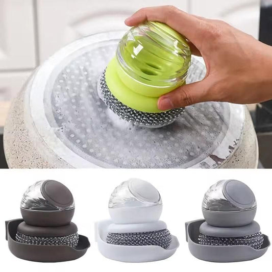 Dish Soap Dispenser with Scrub Brush