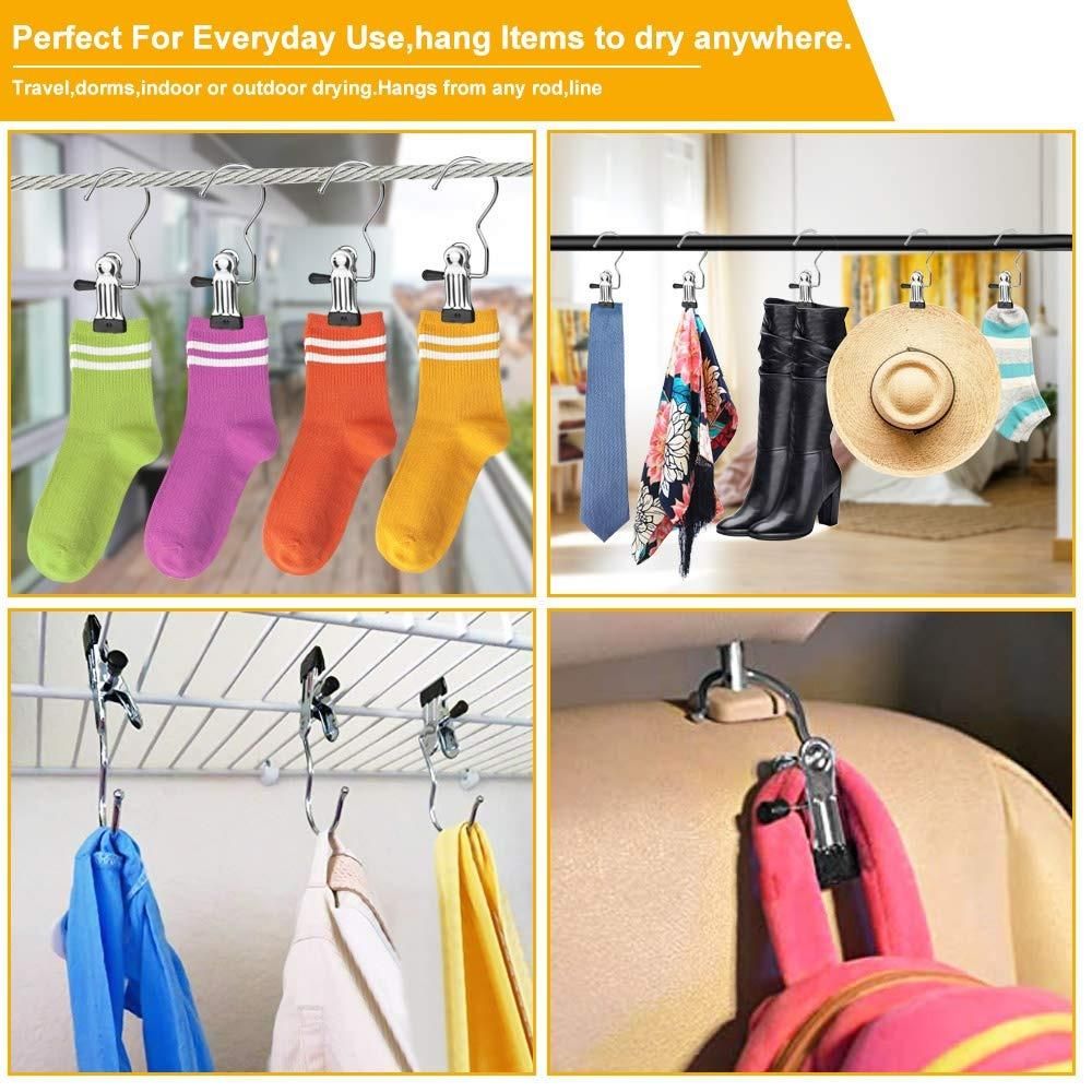 Laundry Hanging Clips – Pack of 10 Hooks for Boots & Clothes