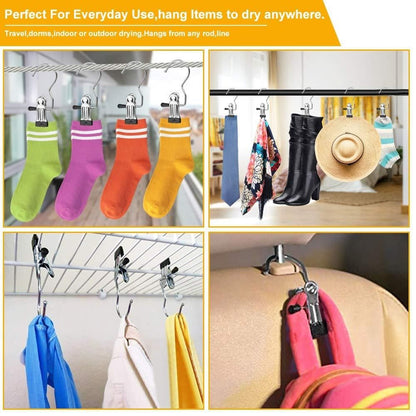 Laundry Hanging Clips – Pack of 10 Hooks for Boots & Clothes